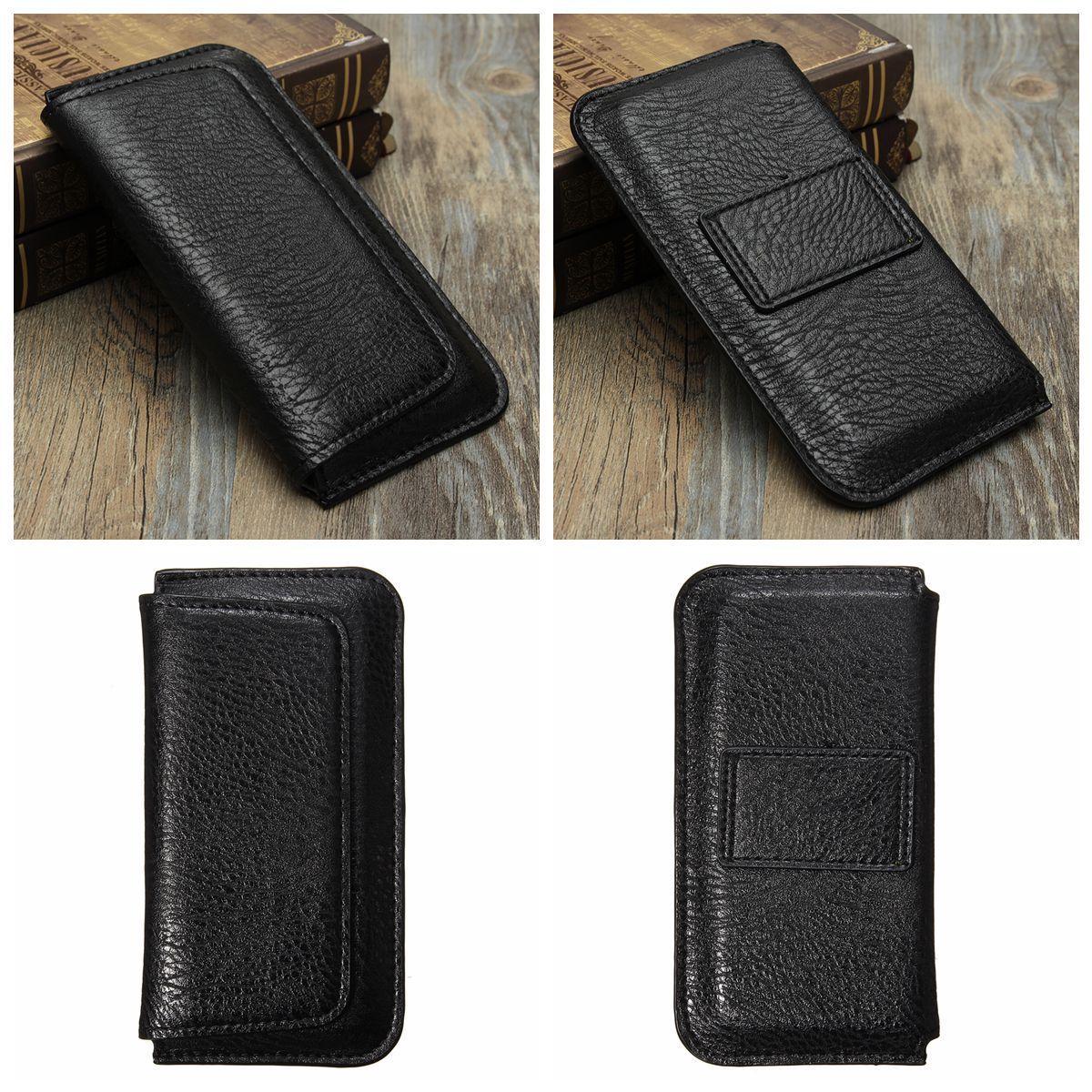 Belt Clip Holster Flip Leather Case Cover For Apple Iphone 6 6s, Black
