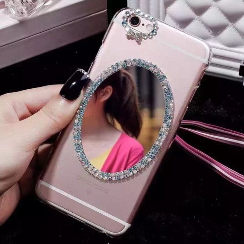 Luxury Bling Colourful Crystal Stone Case Cover For Iphone Se 5 5s 6 6s Plus, Mirror
